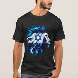 Majestueuze Blauwe Leeuw van Juda met Ster van Dav T-shirt