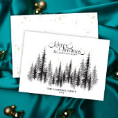 Majestueuze Bomen Kerstkaart Kaart