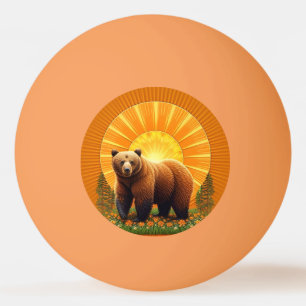 Majestueuze bruine beer pingpongballen