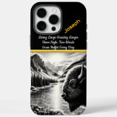 Majestueuze Buffalo bij een rustige rivier Case-Mate iPhone Case (Achterkant)