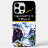 Majestueuze Buffalo bij een rustige rivier Case-Mate iPhone Case (Achterkant)