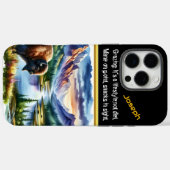 Majestueuze Buffalo Grazing door een sereen bergme Case-Mate iPhone Case (Achterkant (horizontaal))