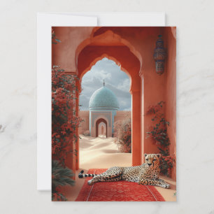 Majestueuze cheeta in een Marokkaans woestijnpalei Kaart