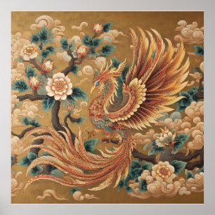 Majestueuze Chinese Phoenix – traditionele mythe k Poster