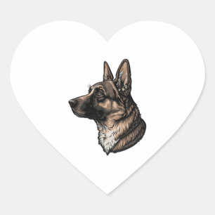 Majestueuze Duitse herder Hart Sticker