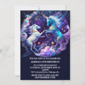 Majestueuze eenhoorns dansen verjaardagsfeestje kaart (Voorkant)