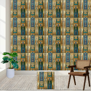 Majestueuze Egyptische hiërogliefen en Lotus Tegel Tegeltje