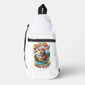 Majestueuze eland met een vis: sling bag (Voorkant)