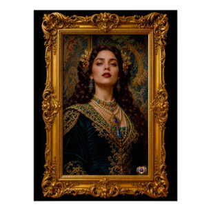 Majestueuze Elegantie Van Portret Van Valerine d'A Perfect Poster
