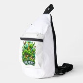 Majestueuze Giraffe in Forest Harmony Sling Bag (Rechterhoek)