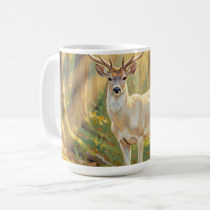 Majestueuze Gouden Bos Herten Schilderij Koffiemok