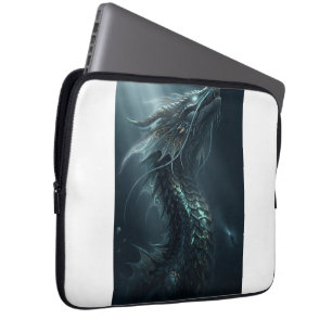 Majestueuze Gouden Schub Zeedraak - Diepzee Guar Laptop Sleeve