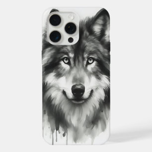 Majestueuze Grijze Wolf Stunning Watercolor Wilde iPhone 15 Pro Max Hoesje