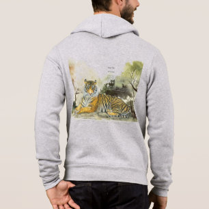 Majestueuze handgeschilderde Bengaalse tijger Hoodie