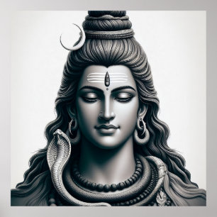 Majestueuze Heer Shiva – De eeuwige Yogi Poster