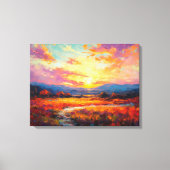 Majestueuze Herfst Plateau in Sunset Fine Art Canvas Afdruk (Voorkant)