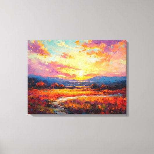 Majestueuze Herfst Plateau in Sunset Fine Art Canvas Afdruk (Voorkant)