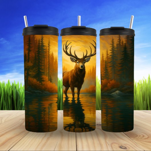 Majestueuze hert, Golden Hour Waters Thermosbeker
