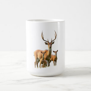 Majestueuze Hertenfamilie Bos Natuur Dames T-Shirt Koffiemok