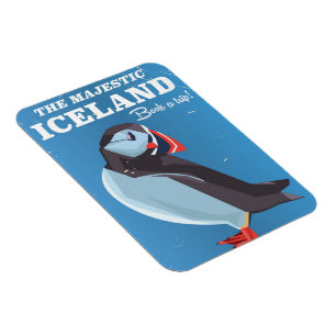 Majestueuze IJslandse Papegaaiduiker vintage reisp Magneet