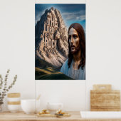 Majestueuze Jezus: Bewaker van de Berg Poster (Keuken)
