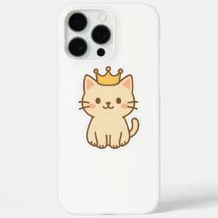 Majestueuze knuffelkat met een kroon iPhone 16 pro max hoesje