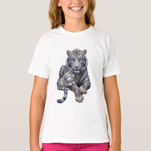 Majestueuze Koninklijke Gejuwelen Witte Tijger Kun T-shirt