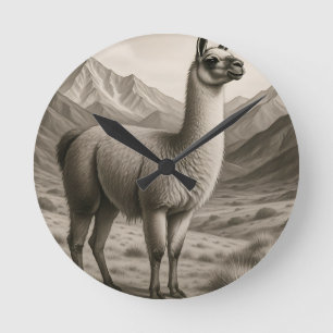 Majestueuze Lama in Andesgebergte Ronde Klok
