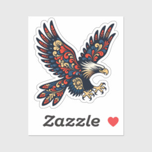 Majestueuze Landende Adelaar - Boho Tribal Vinyl K Sticker