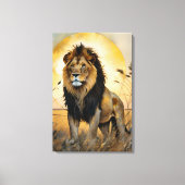 Majestueuze Leeuw Canvas Afdruk (Voorkant)