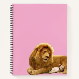 Majestueuze Leeuw en Lam | Inspirerende Wilde Dier Notitieboek