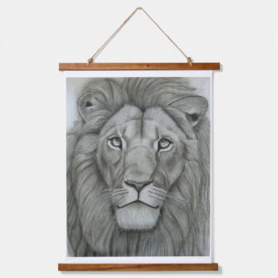 Majestueuze Leeuw Hangend Wandkleed