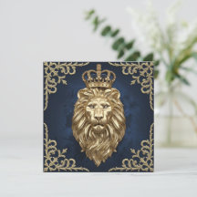 Majestueuze leeuw in een koninklijke pose