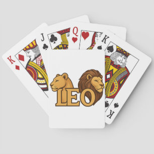 Majestueuze Leeuw & Leeuwin Fusie – Krachtige Wild Pokerkaarten