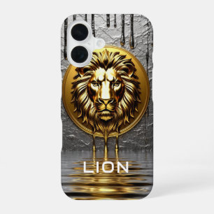 Majestueuze Leeuw Met Gepersonaliseerde Naam 🦁 iPhone 16 Hoesje