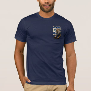 Majestueuze Leeuw van Juda met Israëlische Vlag T-shirt