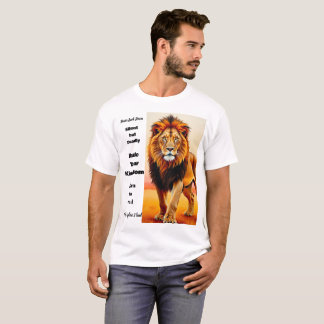 Majestueuze Leeuwenkoning Inspirerende Citaat Kuns T-shirt