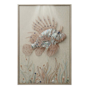 Majestueuze Leeuwvis Oceaan Wandkunst Perfect Poster