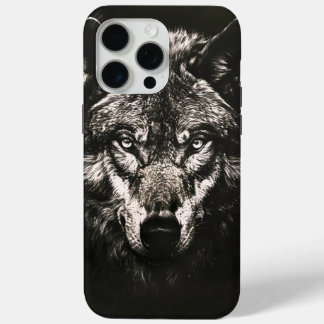 Majestueuze Monochrome Wilde Wolf iPhone 15 Pro Max Hoesje