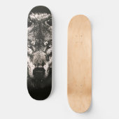 Majestueuze Monochrome Wilde Wolf Skateboard (Voorkant)