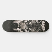 Majestueuze Monochrome Wilde Wolf Skateboard (Horizontaal)