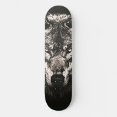 Majestueuze Monochrome Wilde Wolf Skateboard (Voorkant)