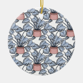 Majestueuze monstera keramisch ornament