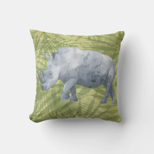 Majestueuze Neushoorn Aquarel Kussen