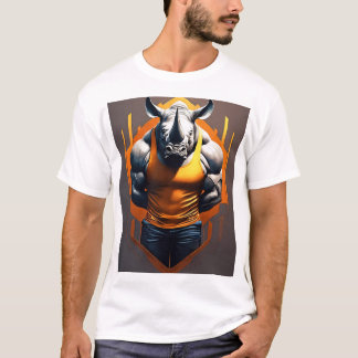 Majestueuze neushoorn in het Savanna T-Shirt Desig