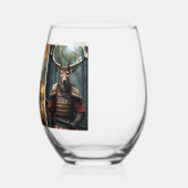 Majestueuze nieuwsgierigheid: rood hert in het bos wijnglas zonder voet (Links)