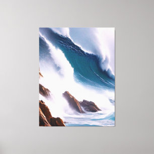 Majestueuze oceaangolven schilderen canvas afdruk
