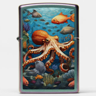 Majestueuze octopus in koraalrif: onderwaterscène