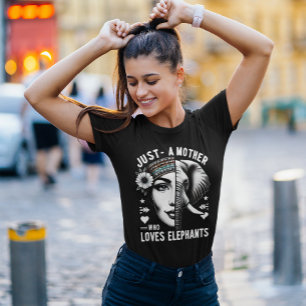 Majestueuze olifant-menselijke harmonie portret t-shirt