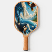 Majestueuze Orka en Eagle Dance Pickleball Paddle (Achterkant)